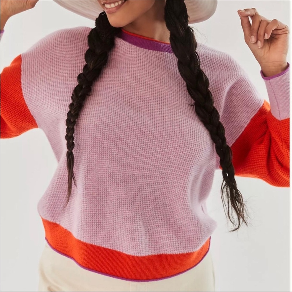 Anthropologie Lilac Live Sweater 100% Cashmere